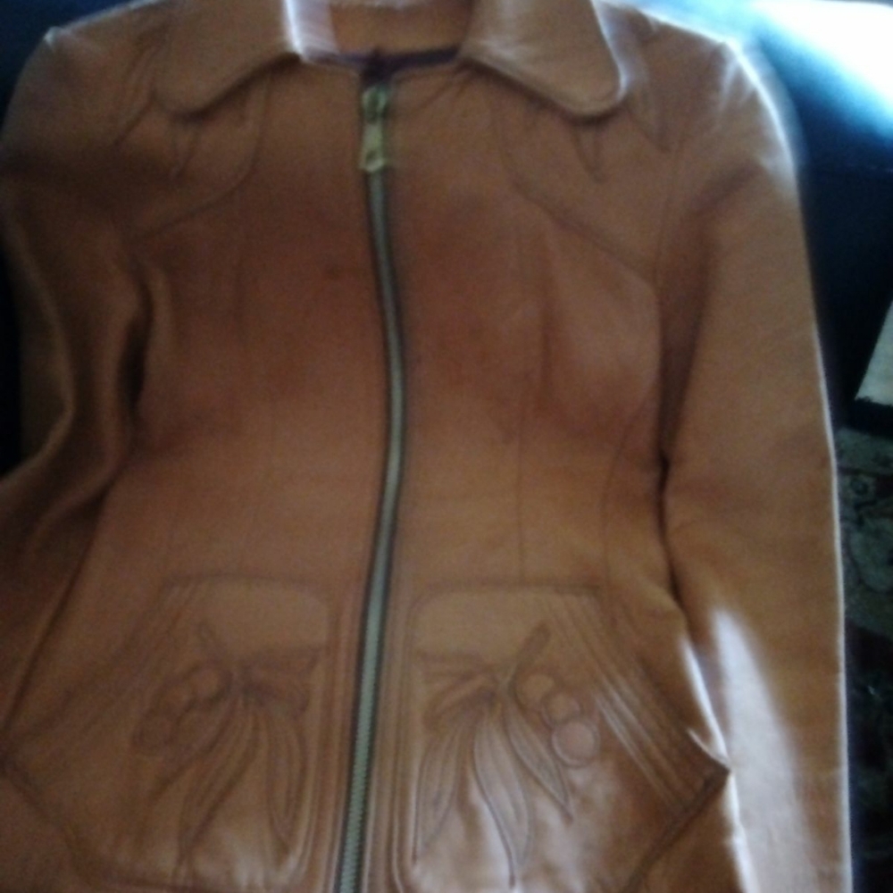 Leather coat